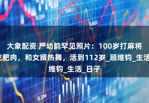 大象配资 严幼韵罕见照片：100岁打麻将，爱吃肥肉，和女婿热舞，活到112岁_顾维钧_生活_日子