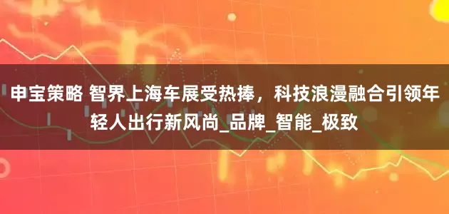 申宝策略 智界上海车展受热捧，科技浪漫融合引领年轻人出行新风尚_品牌_智能_极致